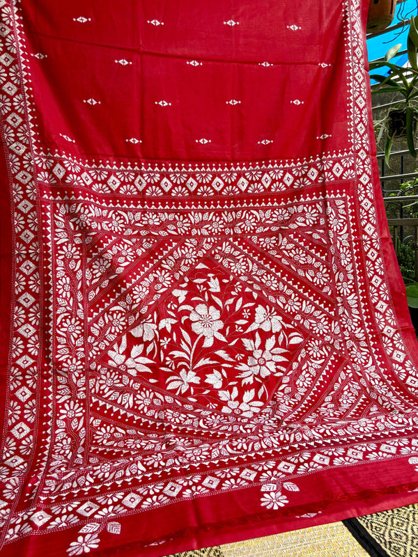 Kantha Work Saree