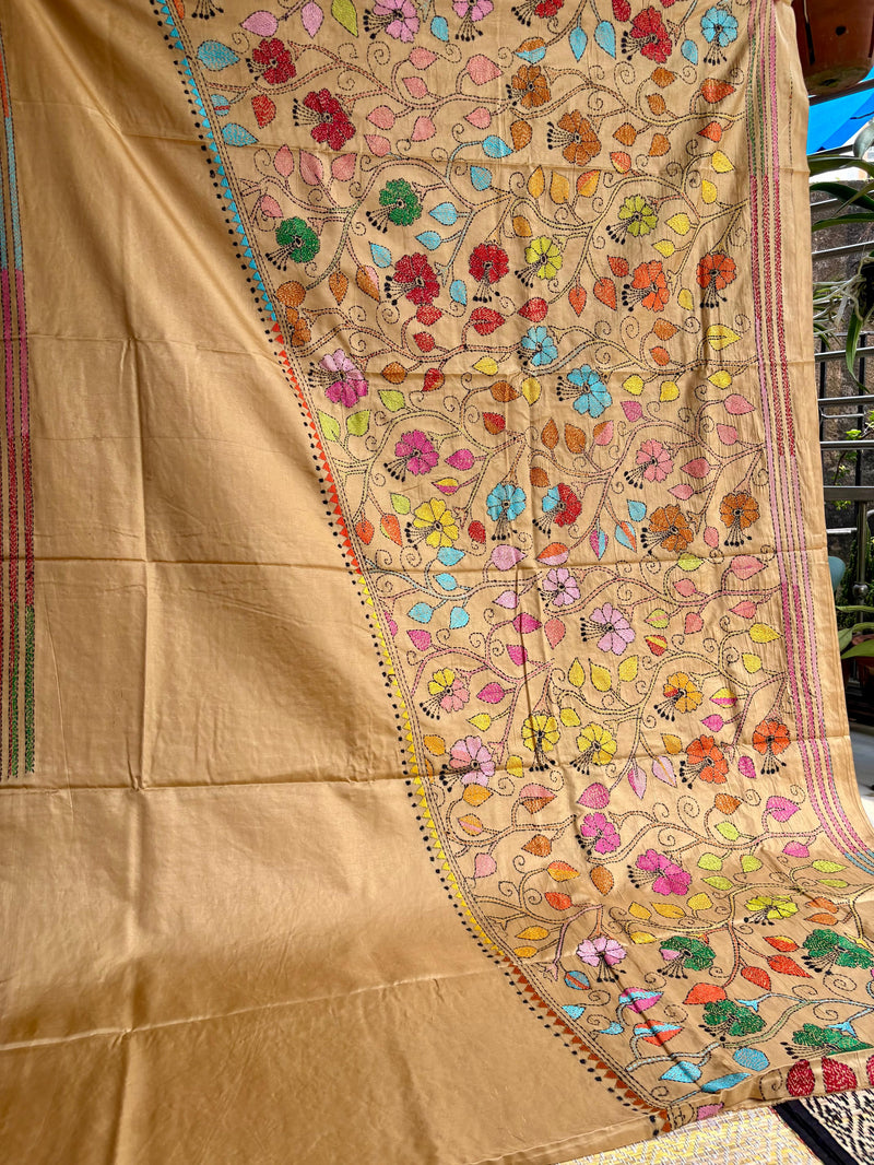 Kantha Work Saree