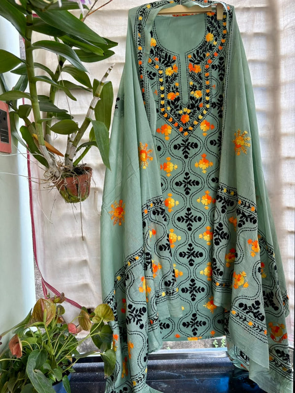 Phulkari Suit in Pure Cotton
