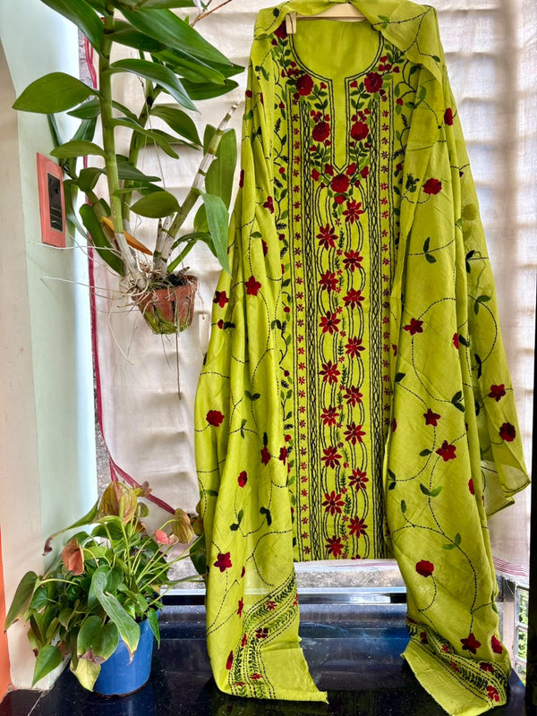 Phulkari Suit in Pure Cotton