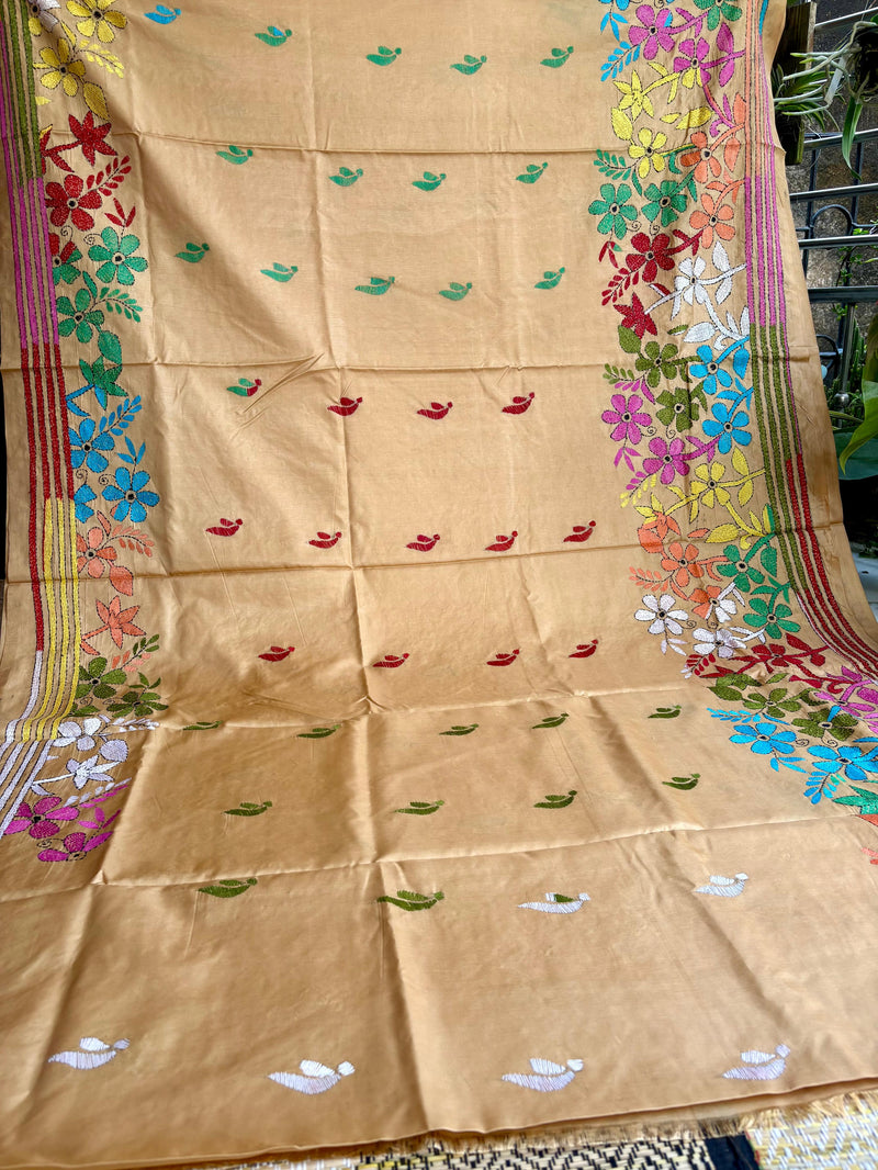 Kantha Work Saree