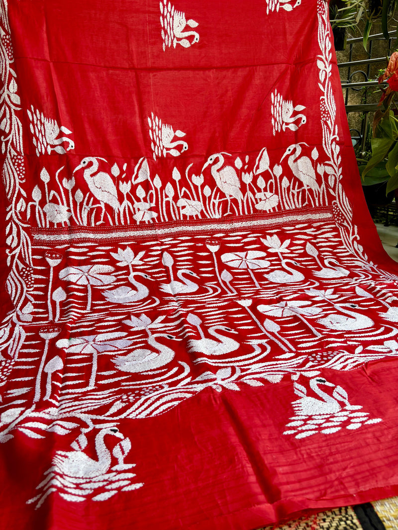 Kantha Work Saree