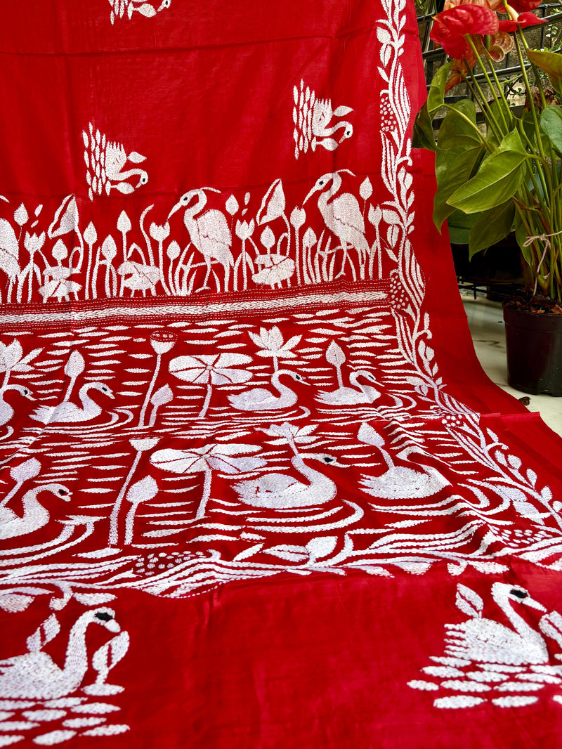 Kantha Work Saree