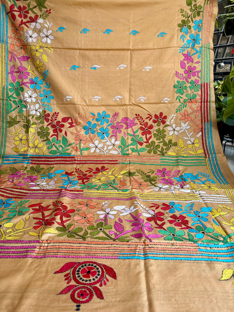 Kantha Work Saree