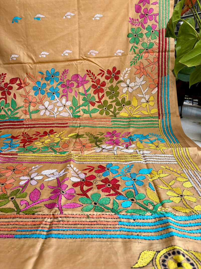 Kantha Work Saree