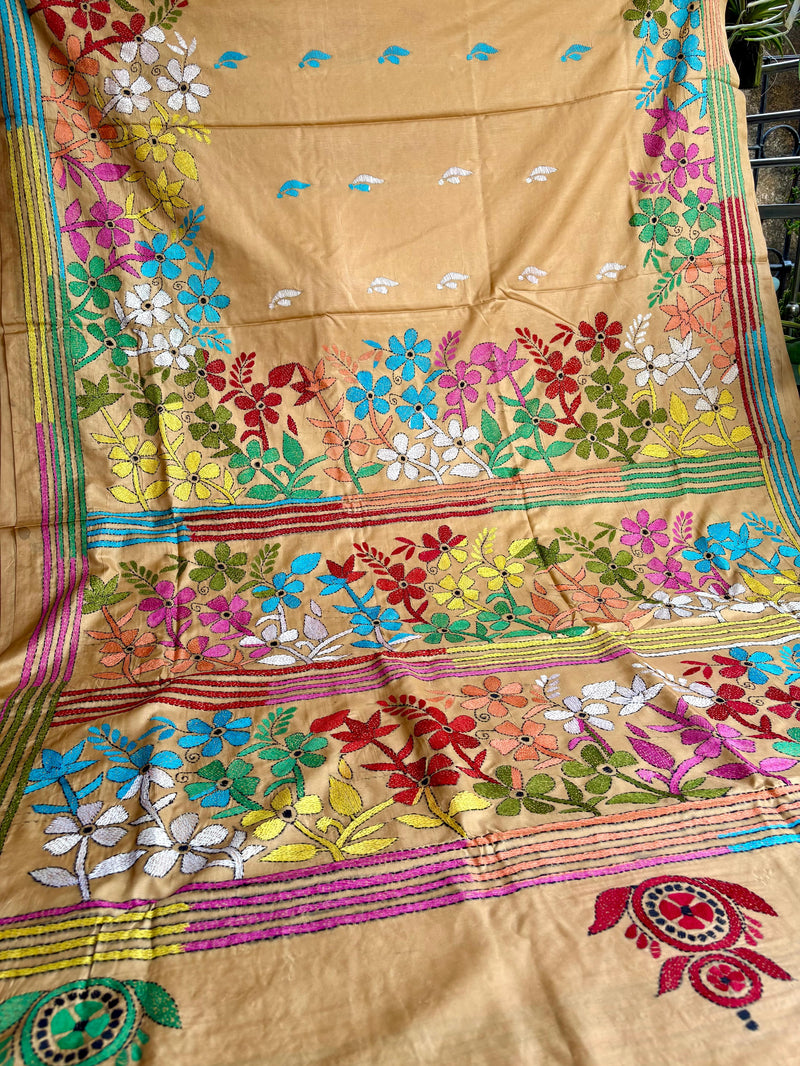 Kantha Work Saree