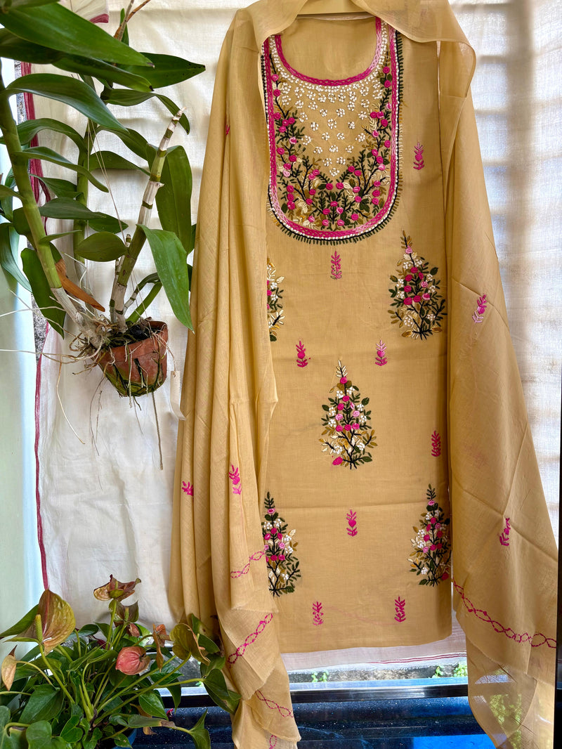 French Knot & Bullion in Pure Cotton