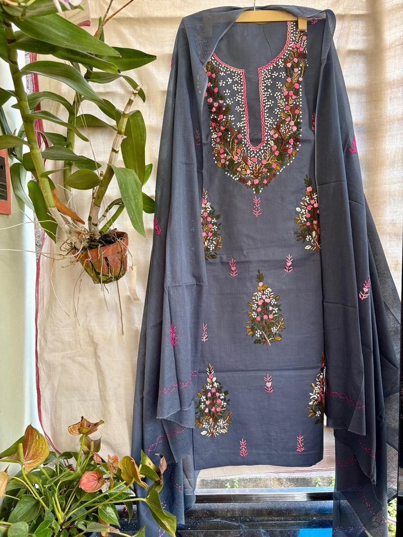 French Knot & Bullion in Pure Cotton