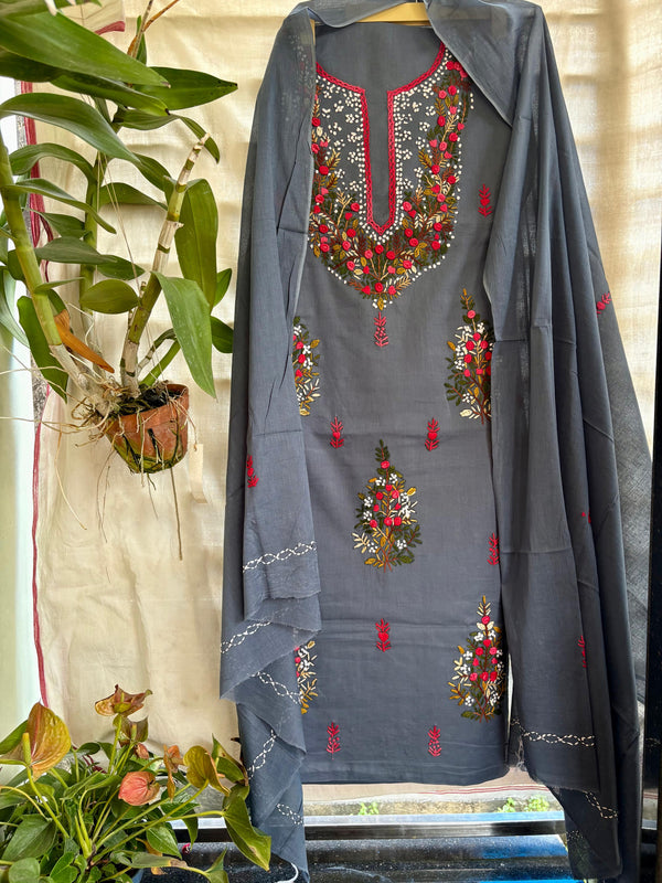 French Knot & Bullion in Pure Cotton