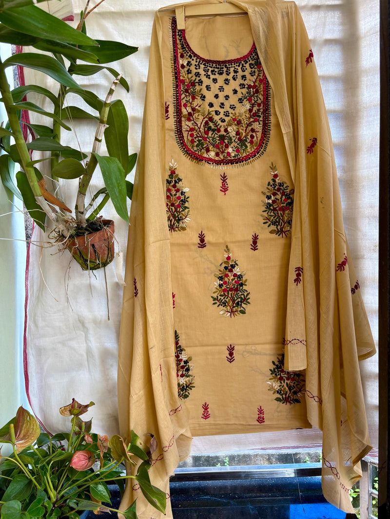French Knot & Bullion in Pure Cotton