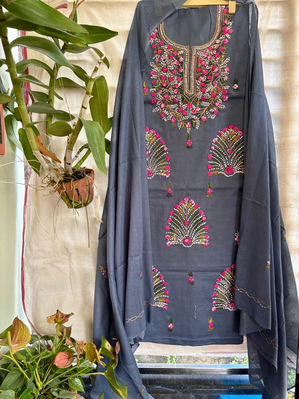 French Knot & Bullion in Pure Cotton