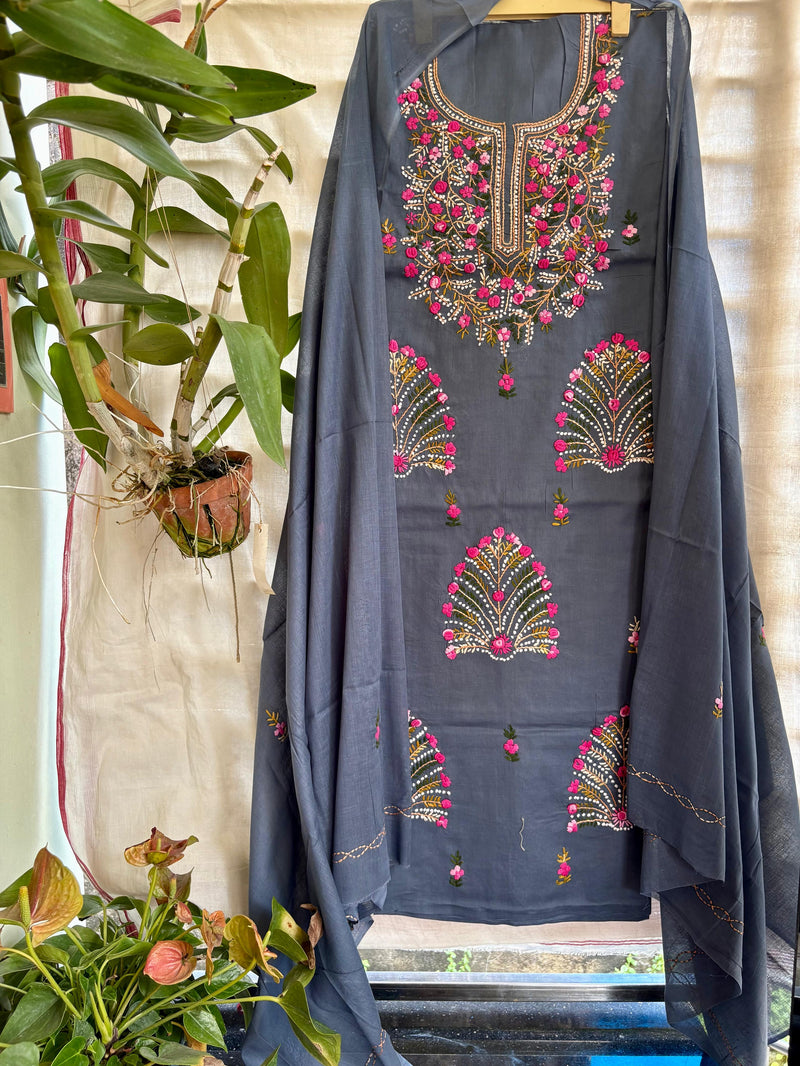 French Knot & Bullion in Pure Cotton