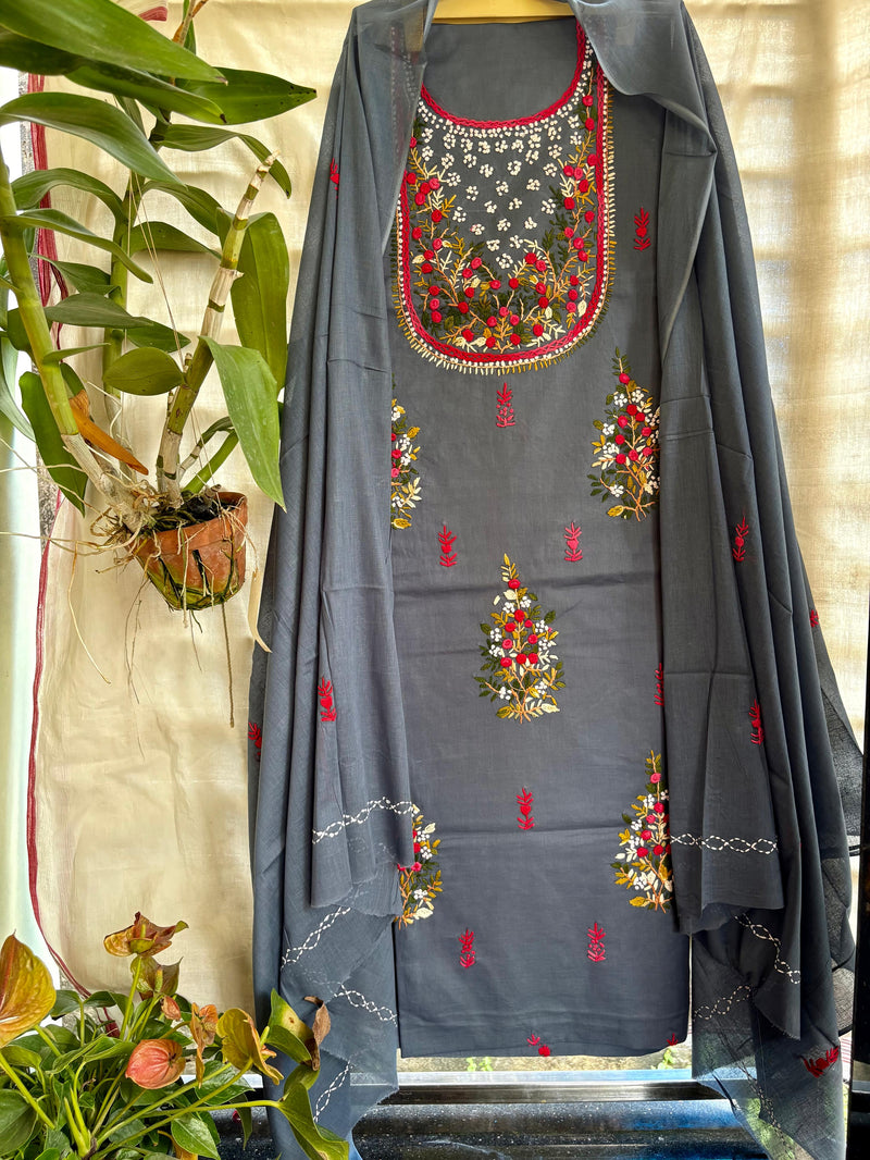French Knot & Bullion in Pure Cotton