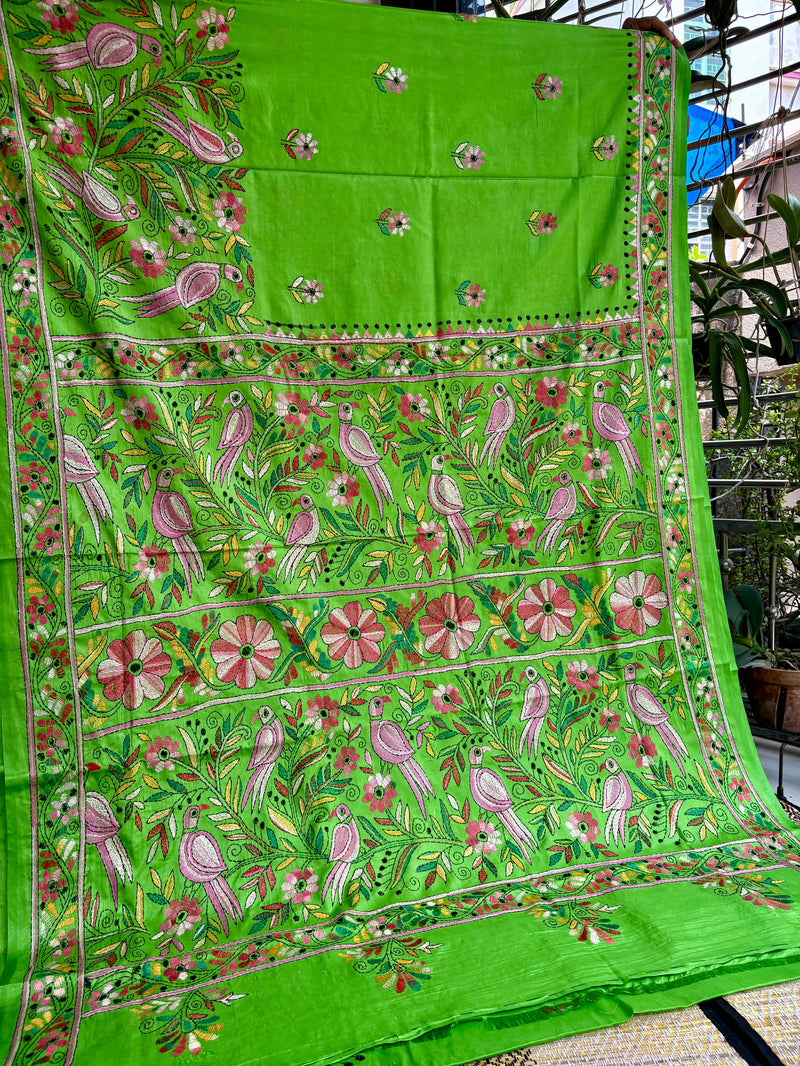 Kantha Work Saree