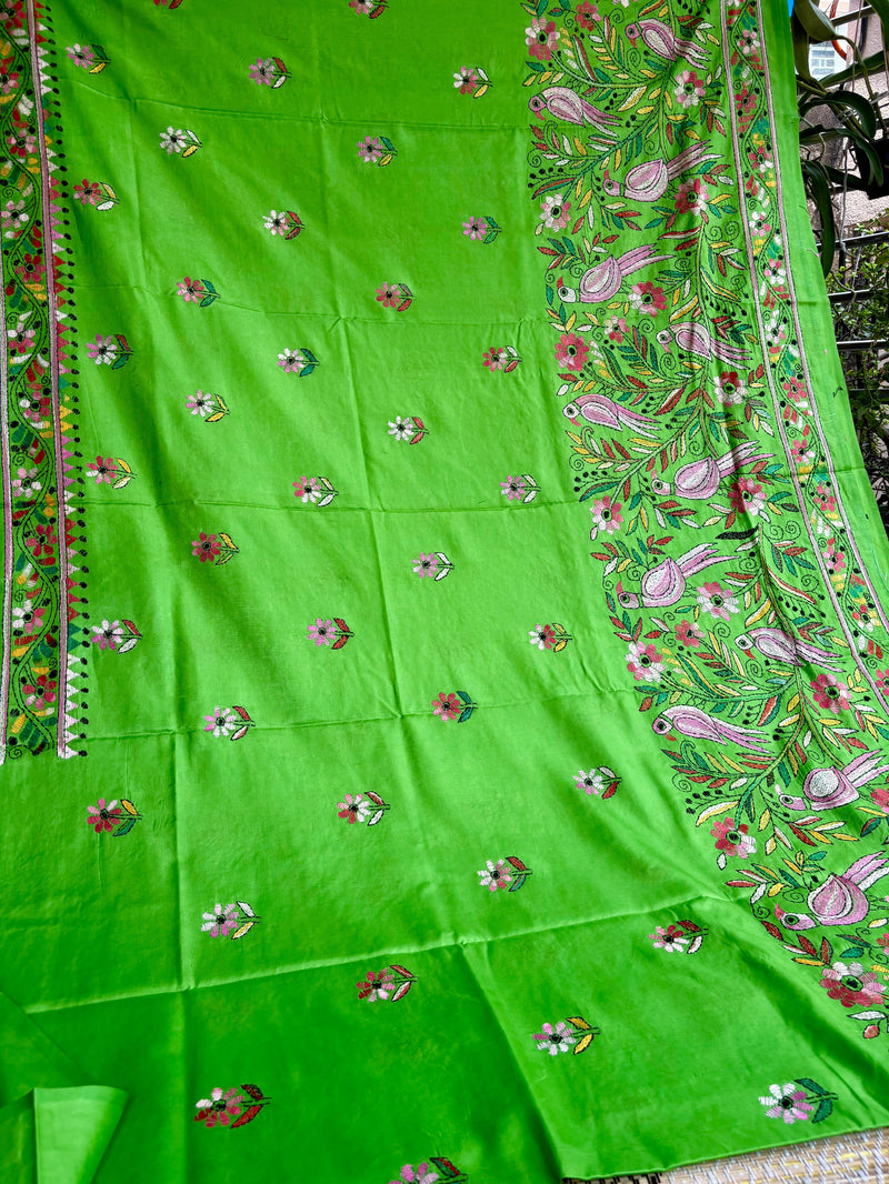 Kantha Work Saree