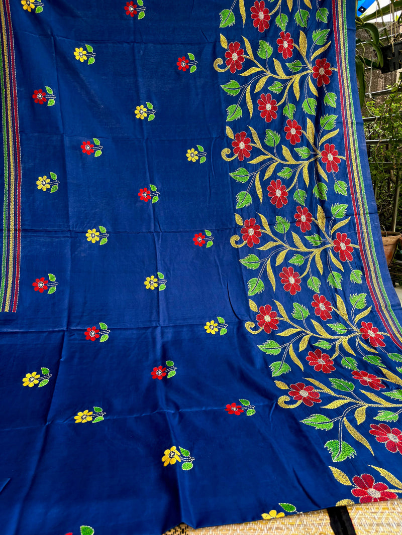 Kantha Work Saree