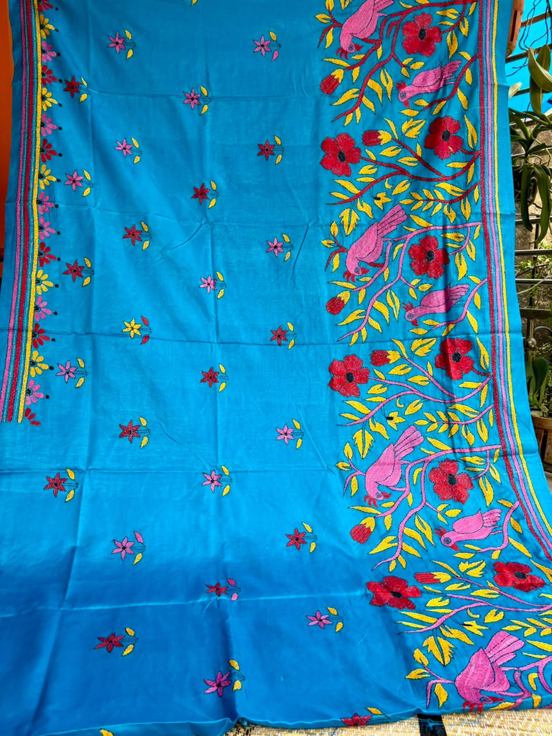 Kantha Work Saree