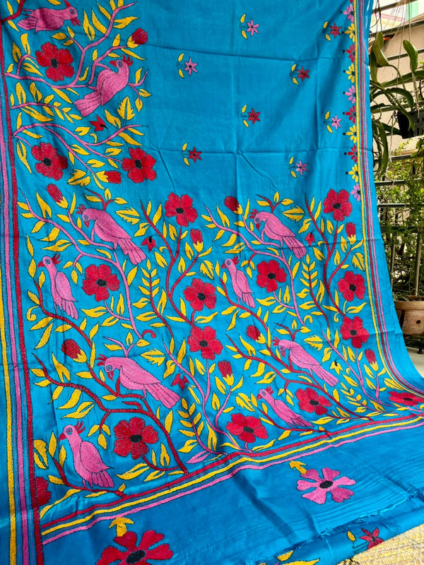 Kantha Work Saree