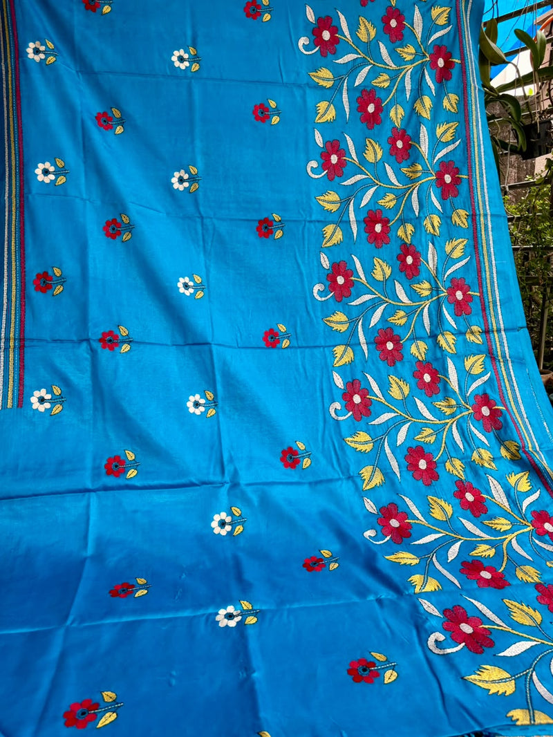 Kantha Work Saree