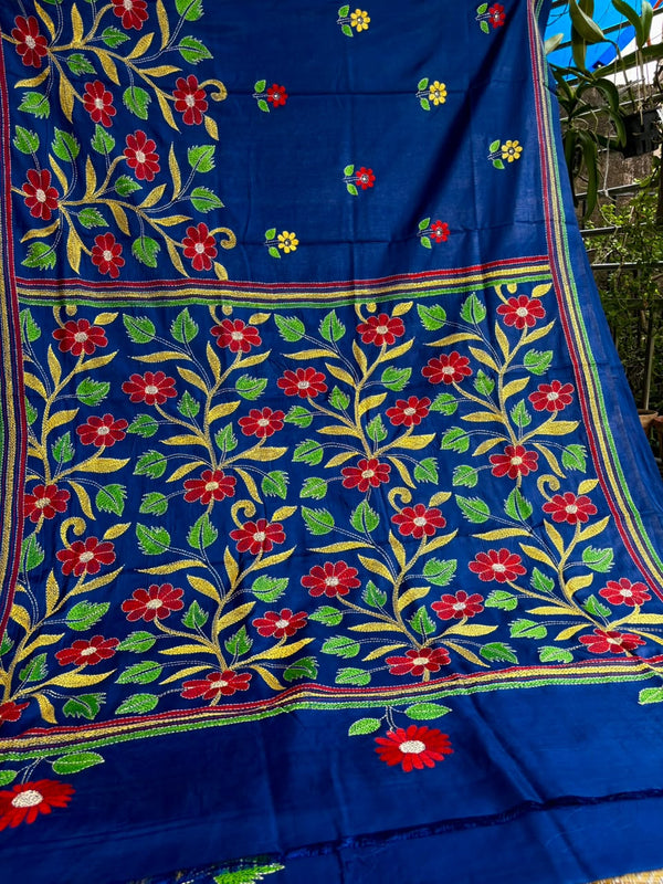 Kantha Work Saree