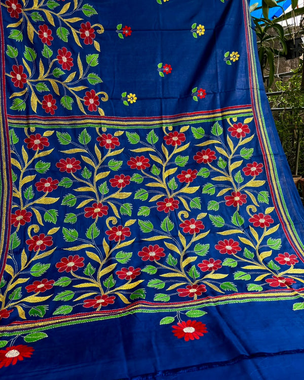 Kantha Work Saree