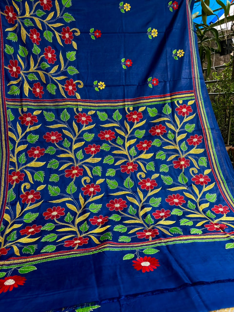 Kantha Work Saree