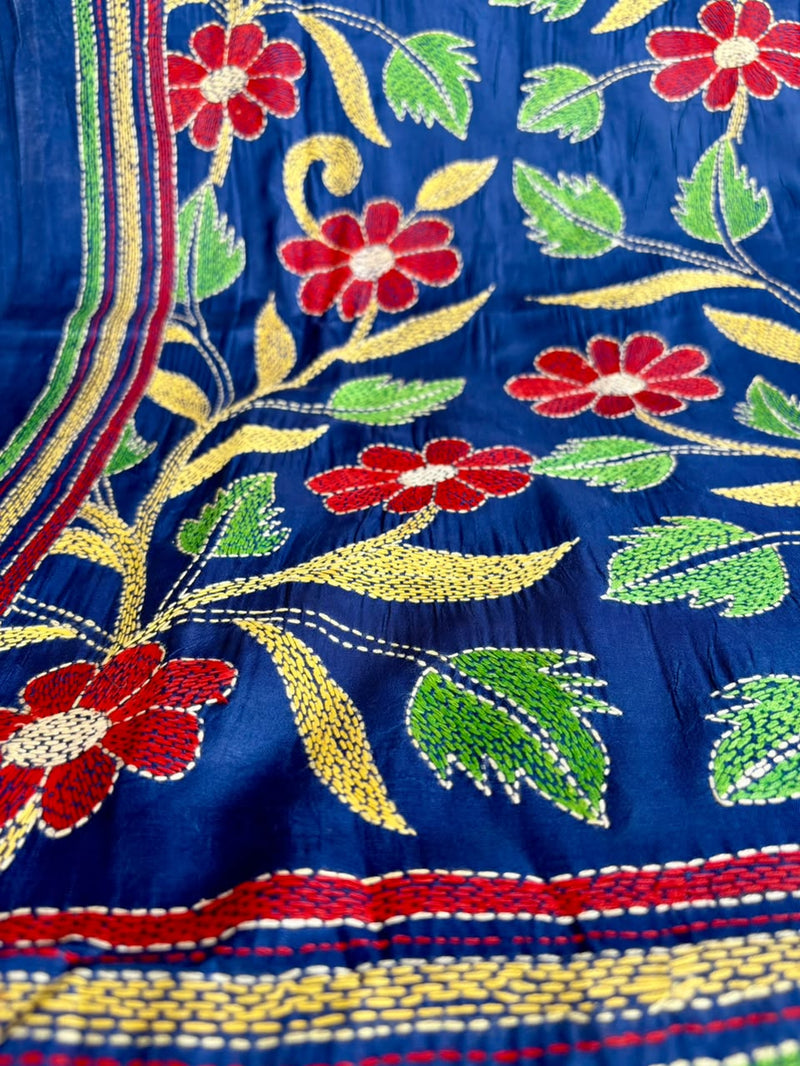 Kantha Work Saree