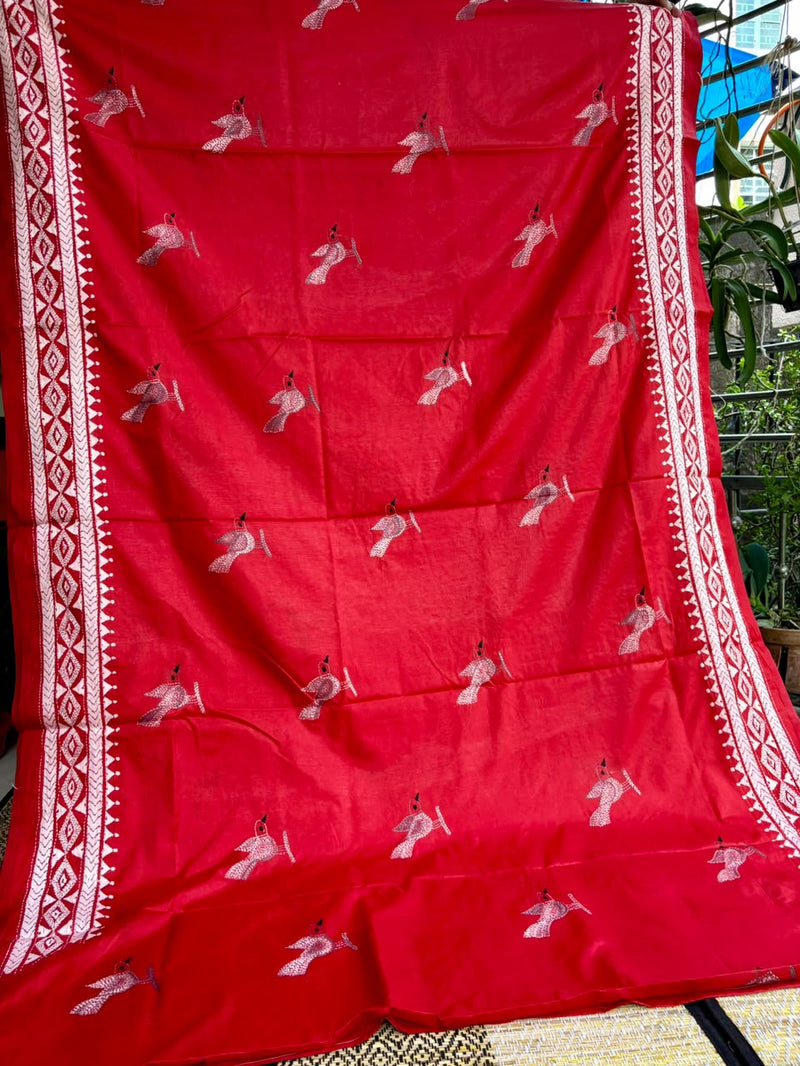 Kantha Work Saree