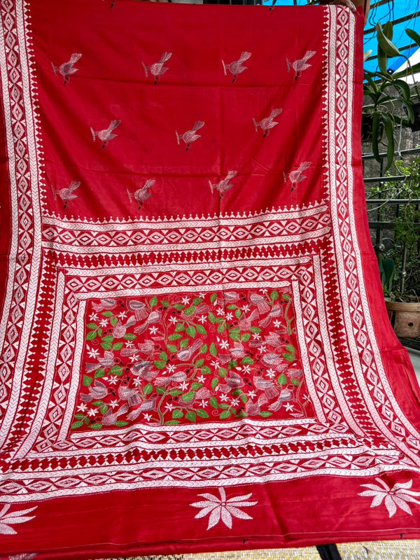 Kantha Work Saree