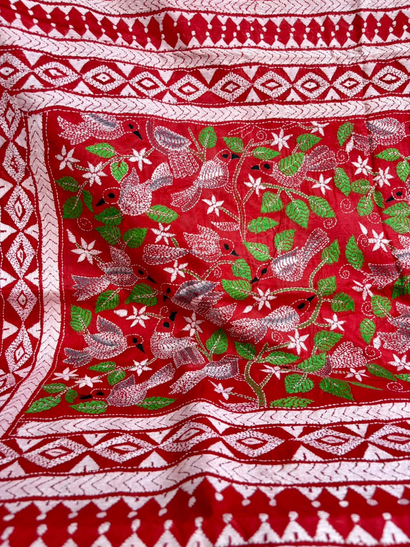 Kantha Work Saree
