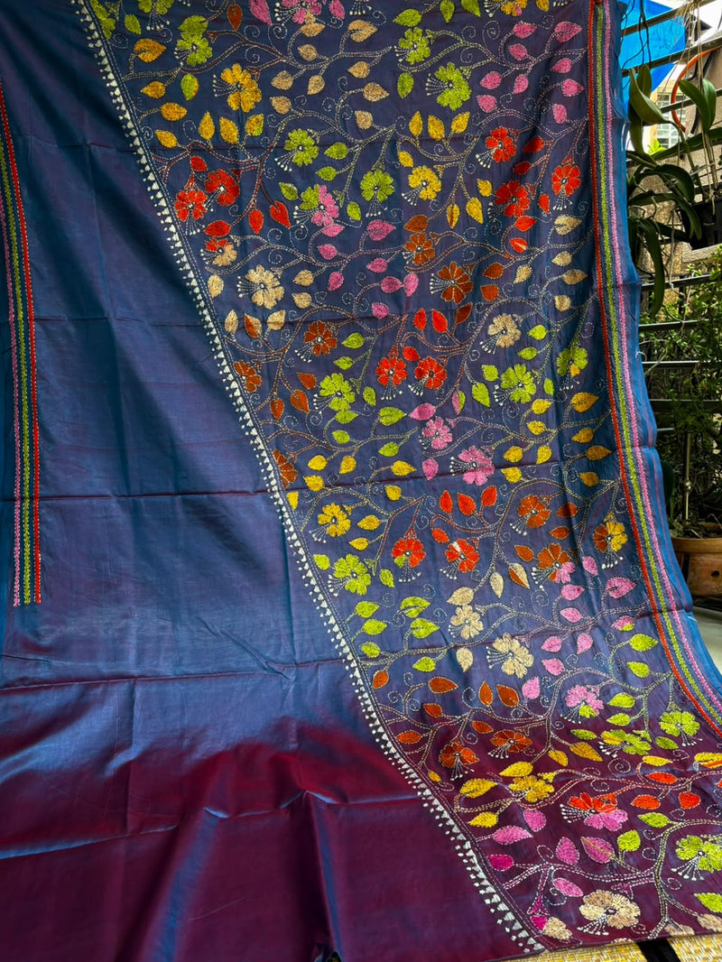 Kantha Work Saree