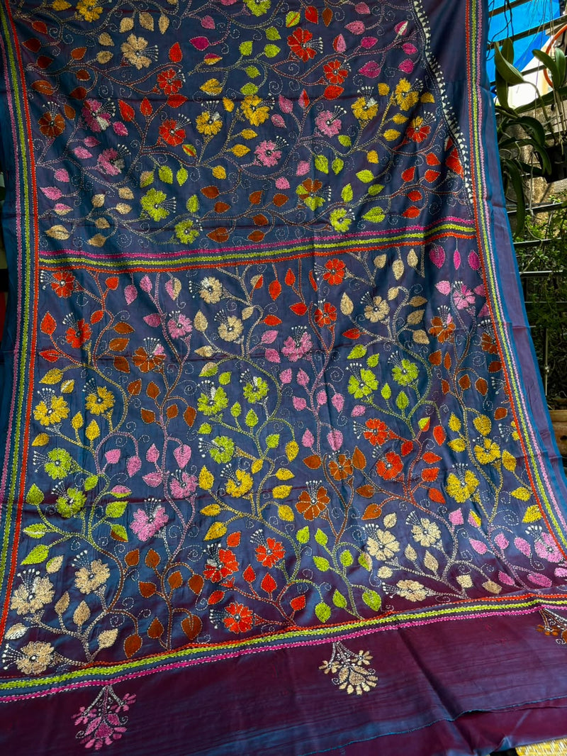 Kantha Work Saree