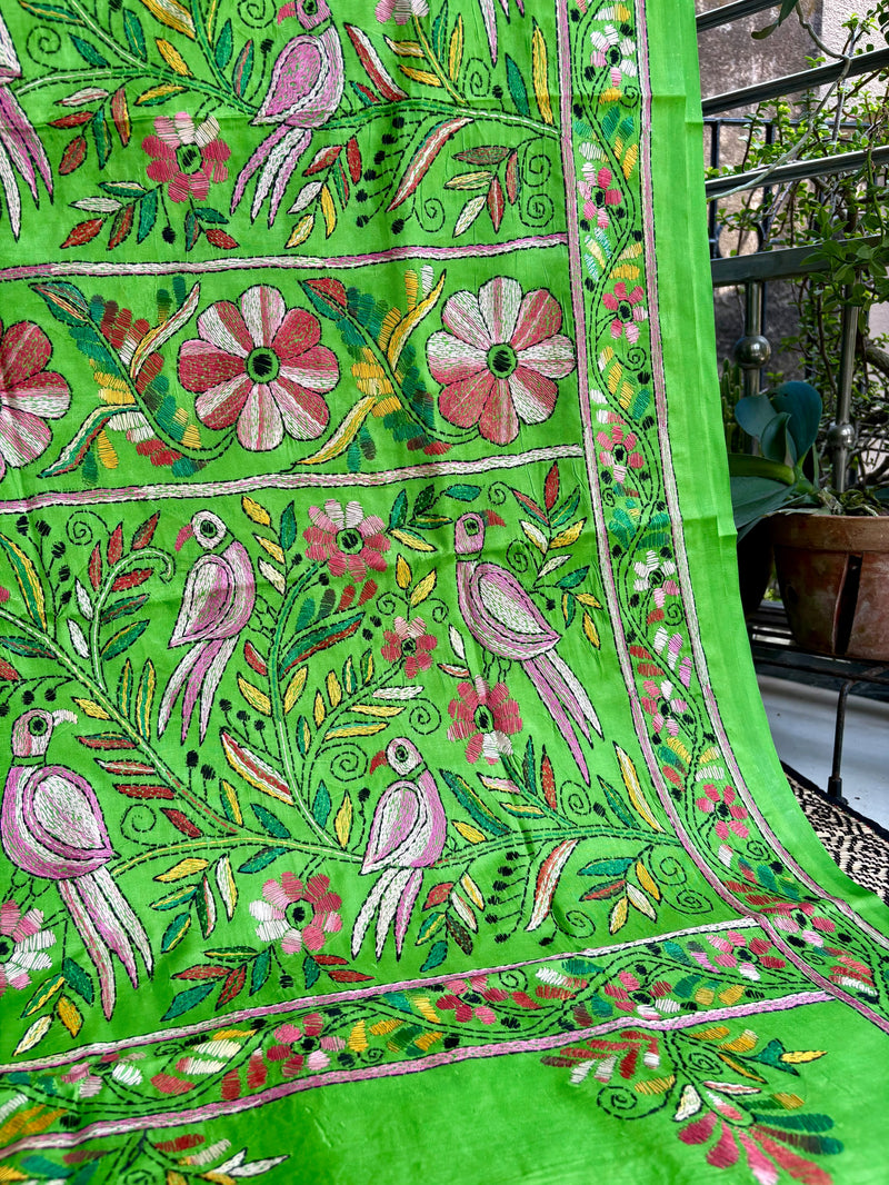 Kantha Work Saree