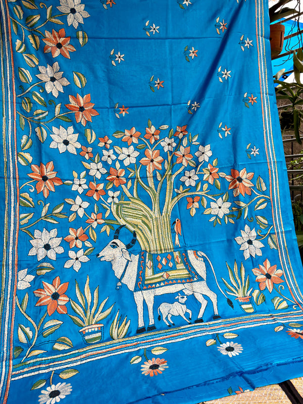 Kantha Work Saree