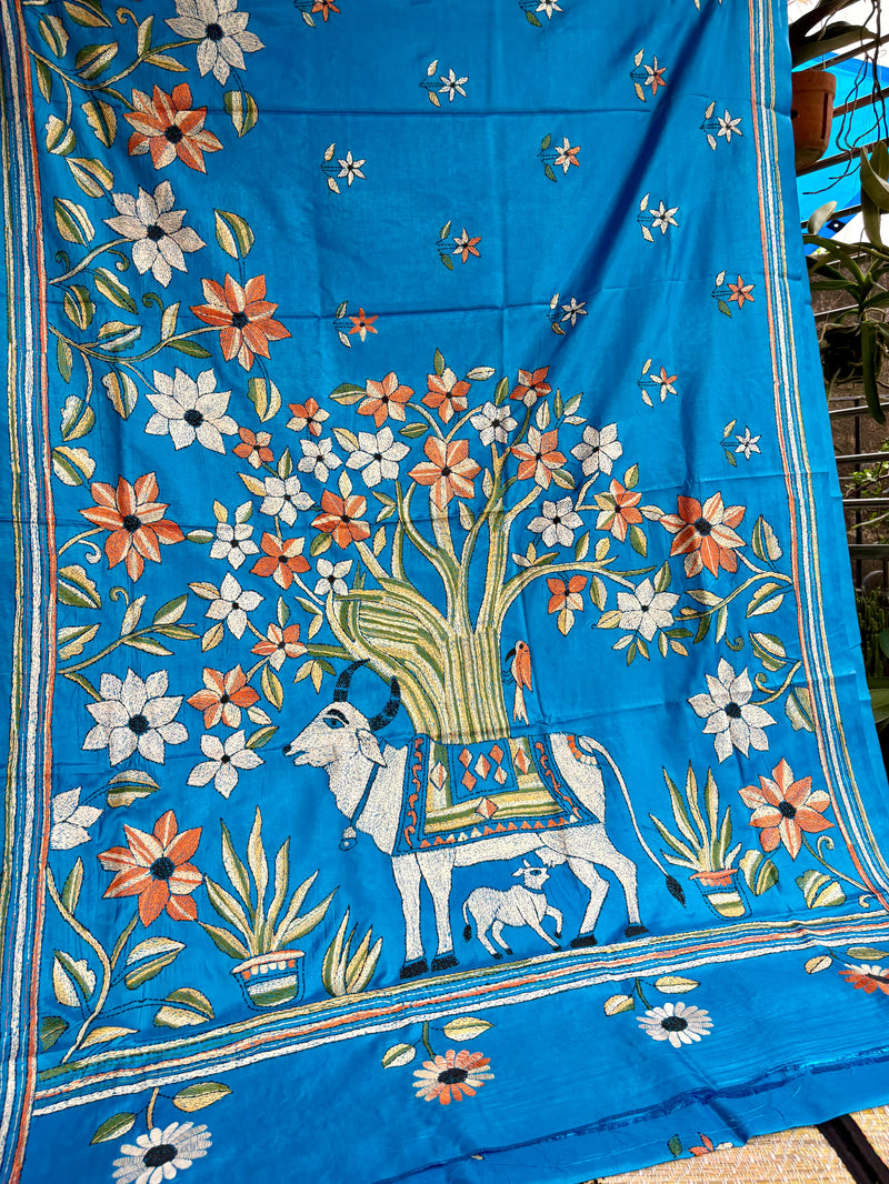 Kantha Work Saree