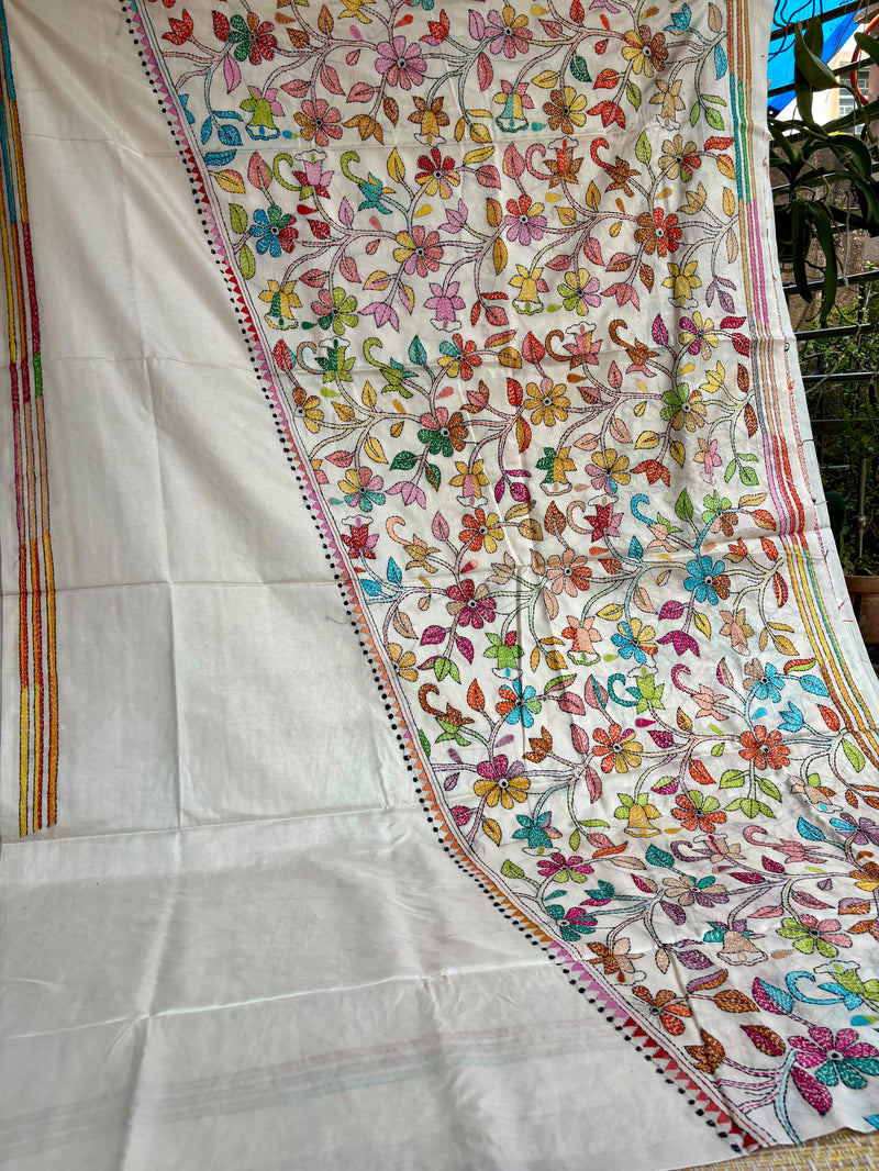 Kantha Work Saree