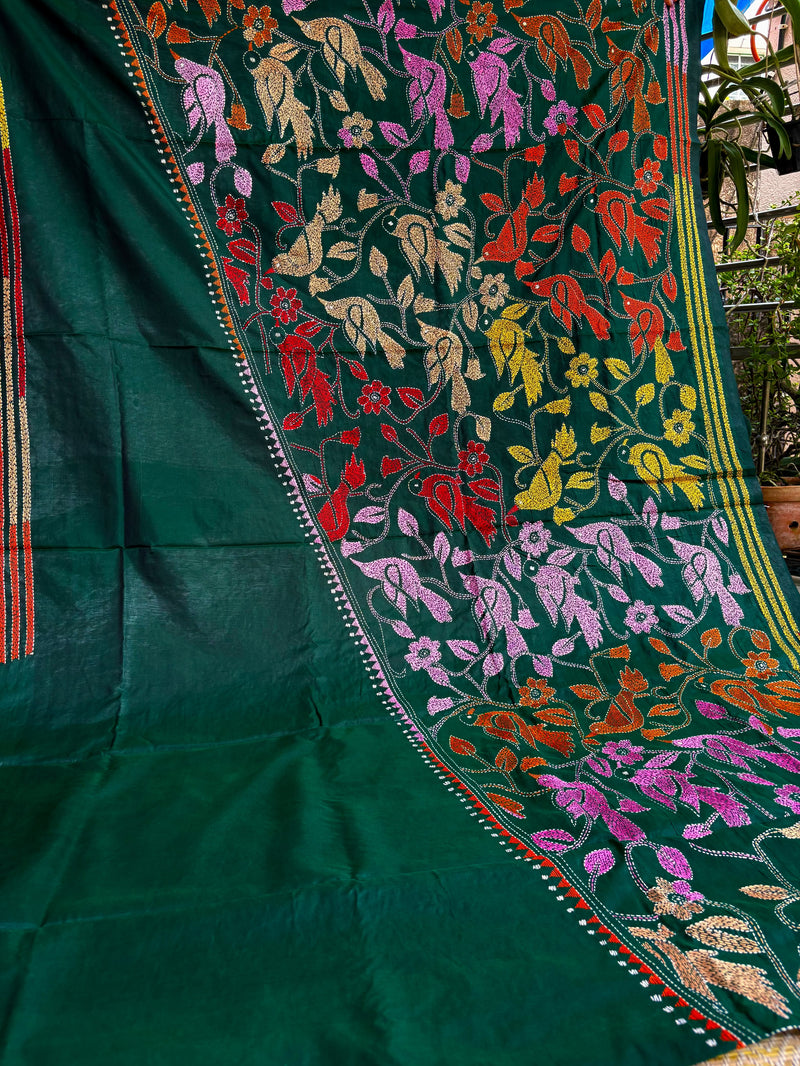 Kantha Work Saree