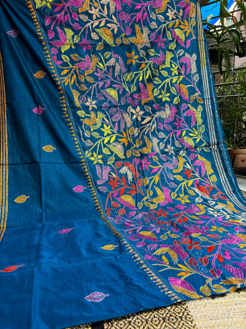 Kantha Work Saree