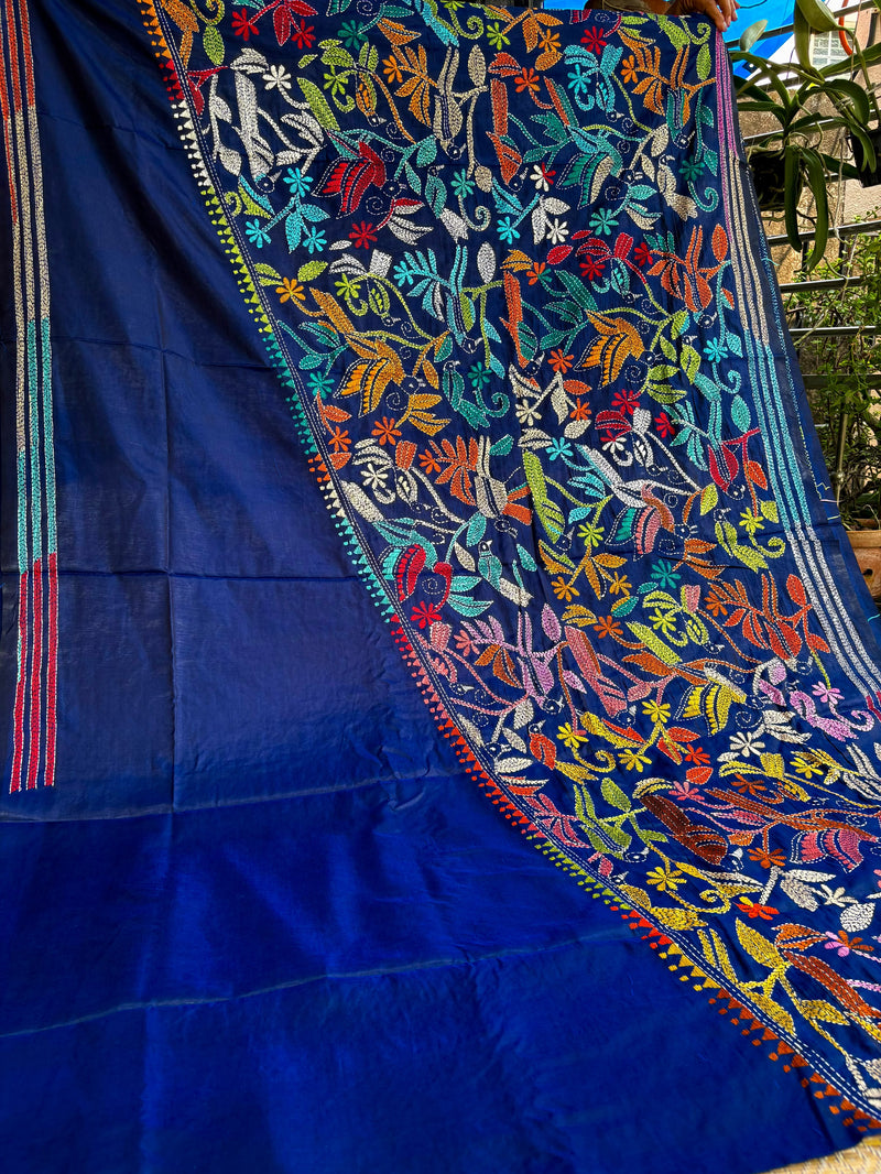Kantha Work Saree