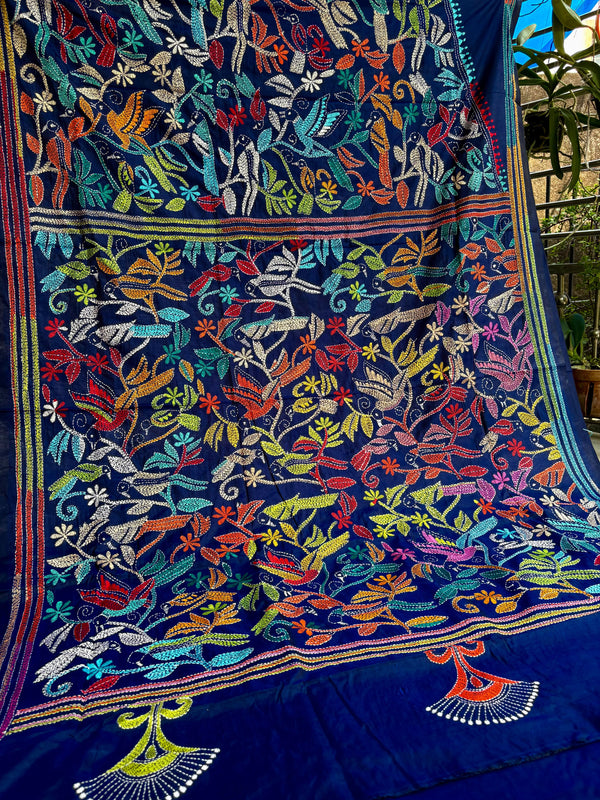 Kantha Work Saree