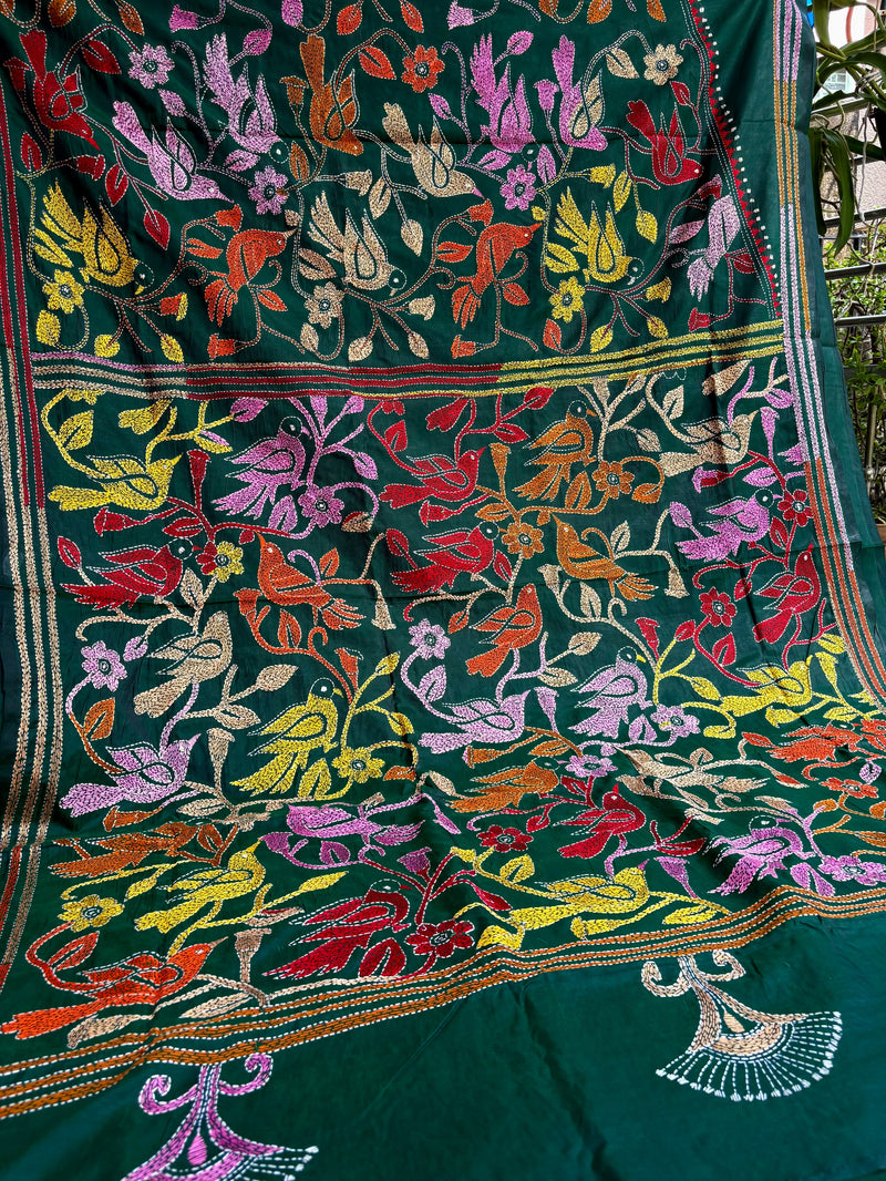 Kantha Work Saree