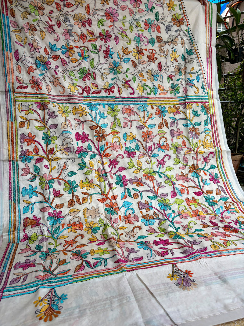 Kantha Work Saree