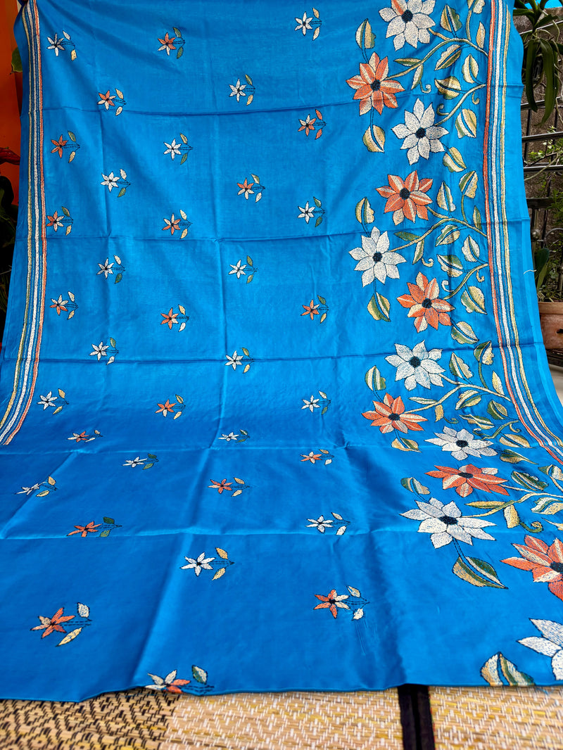 Kantha Work Saree