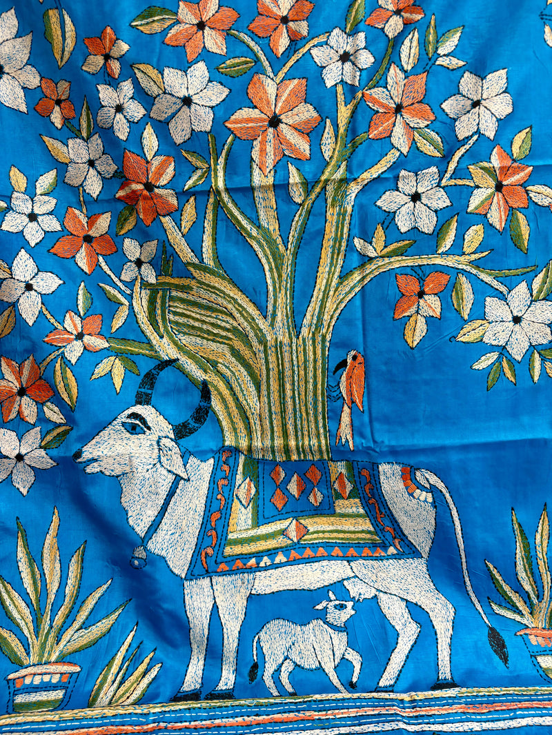 Kantha Work Saree