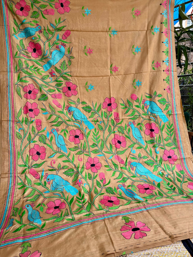 Kantha Work Saree
