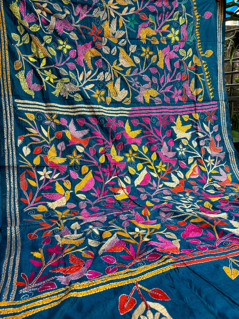 Kantha Work Saree