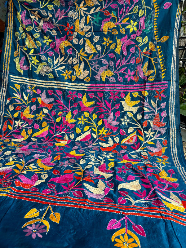 Kantha Work Saree