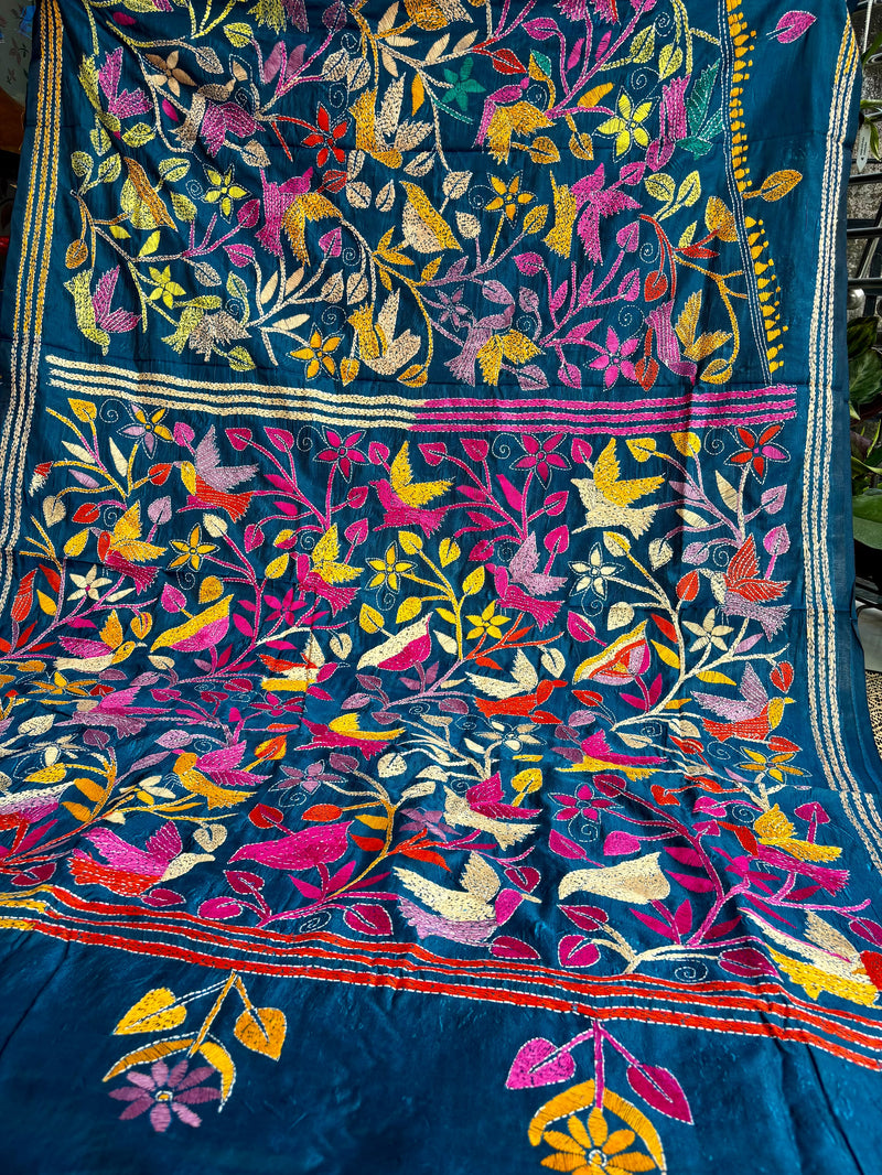 Kantha Work Saree