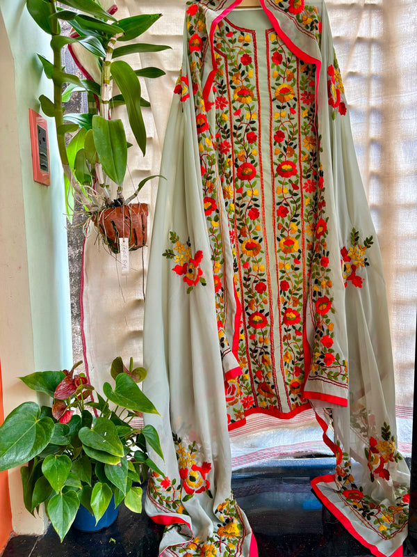 Hand Embroidered Georgette Suit