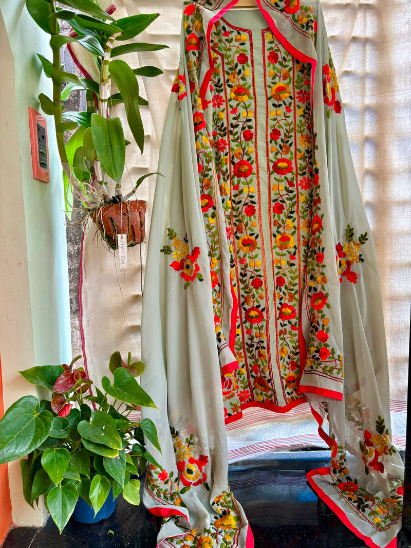 Hand Embroidered Georgette Suit